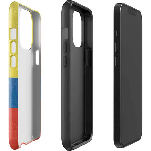 Ecuador Flag Distressed iPhone 15 Pro Impact Case